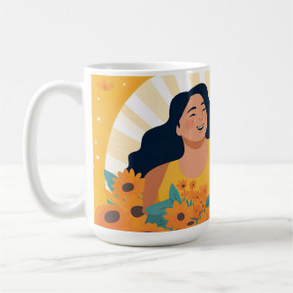 Mug Résilience florissante et joie, Femme et chien Sec