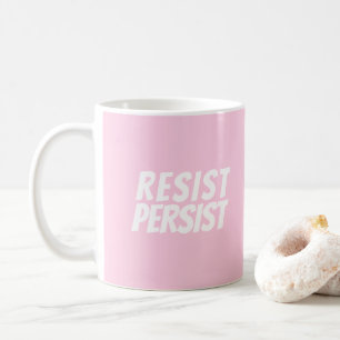 Mug "Resist Persist" rose pâle blanc