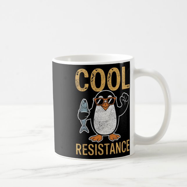 Mug Résistance Cool subtile Tarifs de pingouin protest (Droite)