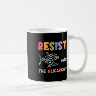 Mug Résistez À L'Oligarchie Funny Fish Anti Trump