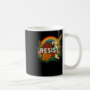 Mug Résistez à l'opposition florale à Trump