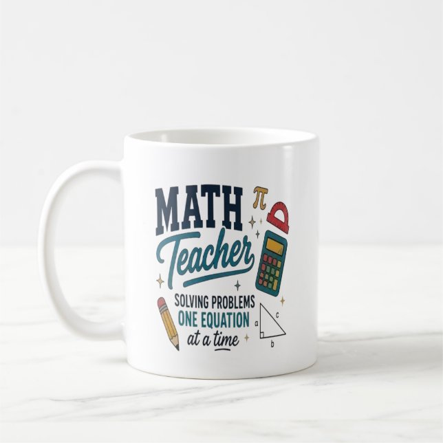 Mug Résolveur de problèmes de professeur de mathématiq (Gauche)