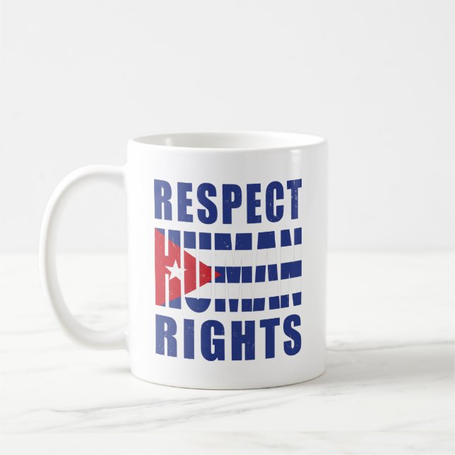 Mug Respect des droits de l'homme, Cuba protestation (Gauche)