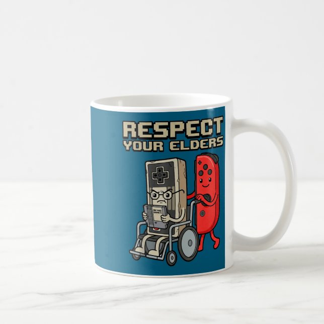 Mug Respect Your Elders Retro Gaming Funny Gamer Contr (Droite)