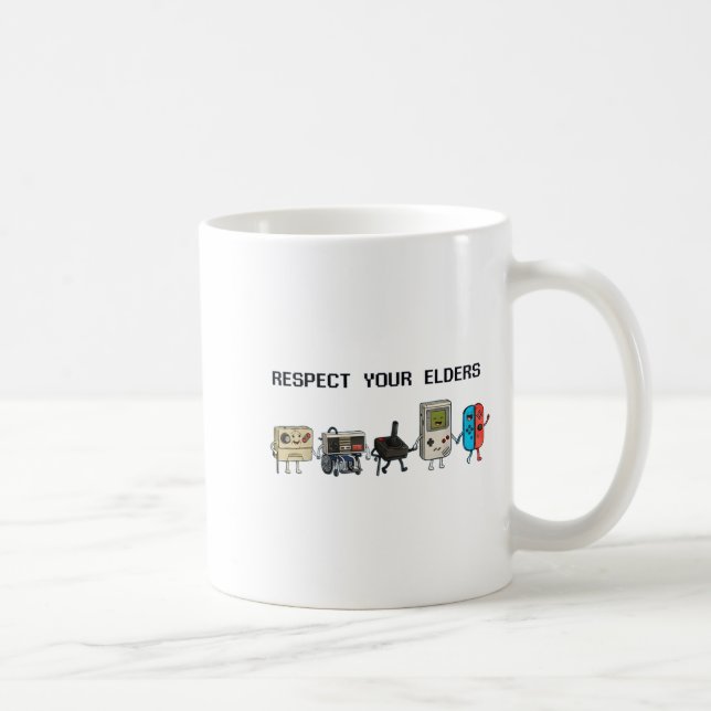Mug Respect Your Elders Retro Gaming Funny Gamer Contr (Droite)
