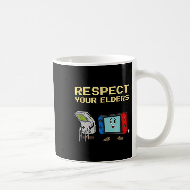 Mug Respect Your Elders Retro Gaming Funny Gamer Contr (Droite)
