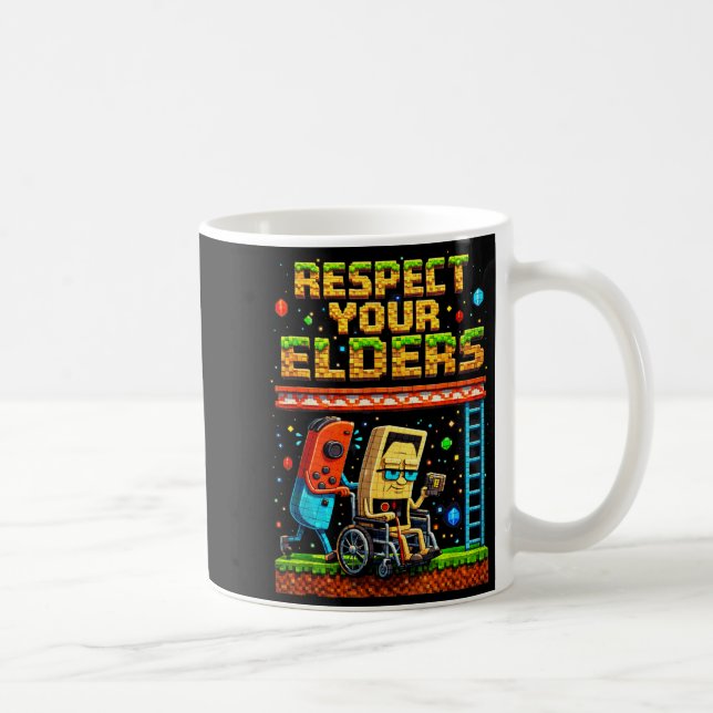 Mug Respect Your Elders Retro Gaming Xel Gamer Control (Droite)