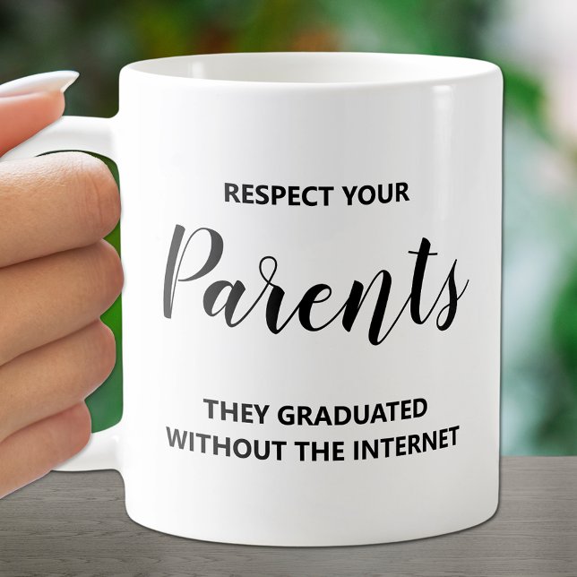 Mug Respectez la citation de vos parents (Créateur téléchargé)