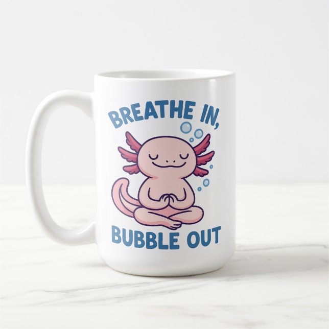 Mug Respire En Bubble Axolotl Yoga (Gauche)