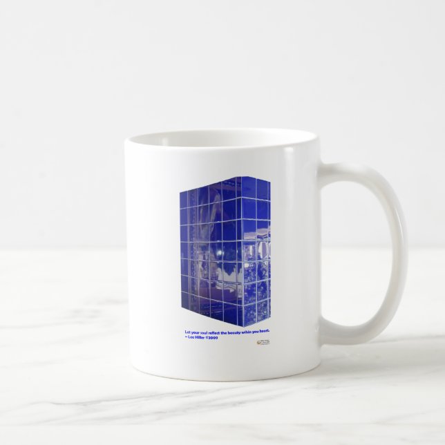 Mug Ressort chaud, AR BlueTile Reflection Cadeaux (Droite)