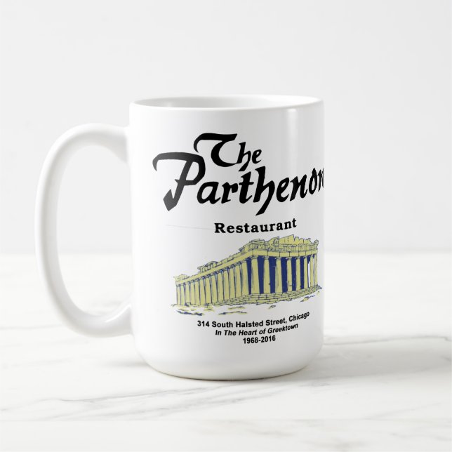 Mug Restaurant Parthenon, Greektown, Chicago (Gauche)