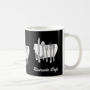 Mug Restaurant Personnalisé Musique Noir Blanc