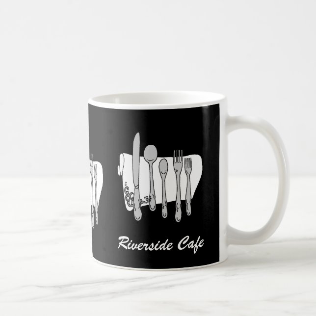 Mug Restaurant Personnalisé Musique Noir Blanc (Droite)