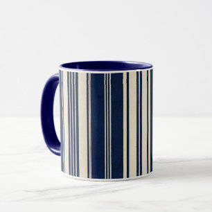 Mug Restauration Ivoire Bleu Nuit Aspect Tissage Vinta
