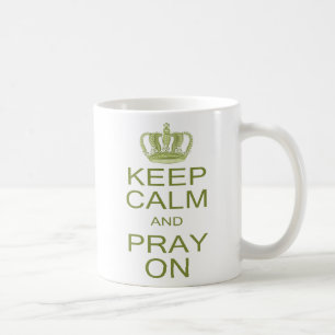 Mug Restez calme et continuez à prier avec l'inspirati