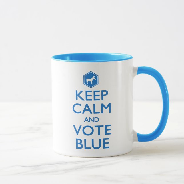 Mug Restez calme et votez bleu (Droite)