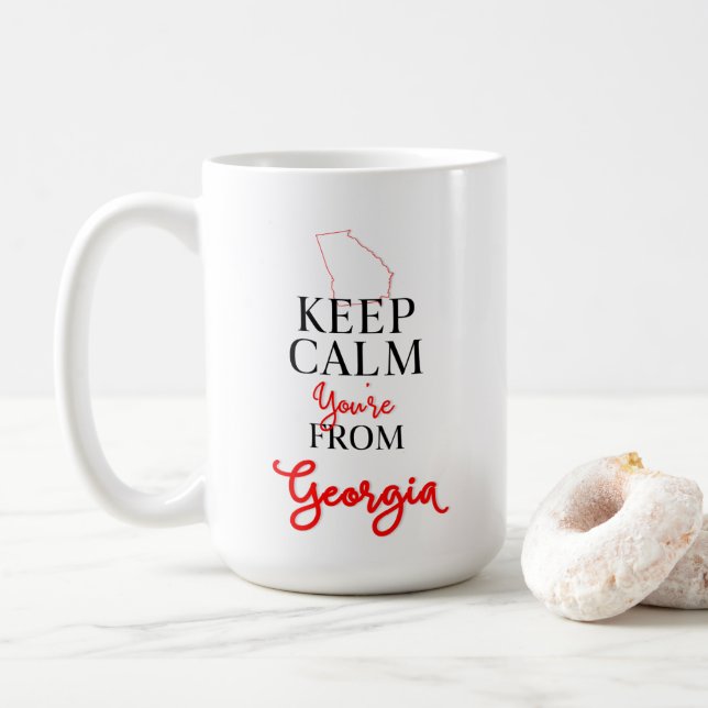 Mug Restez calme Vous êtes de Géorgie (Avec donut)