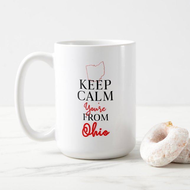 Mug Restez calme Vous êtes de l'Ohio (Avec donut)