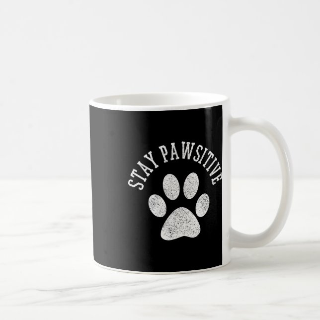 Mug Restez Chemise Pawsitive - Chien Paw Chat Animal C (Droite)