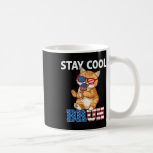 Mug Restez Cool Chat Popsicle Lover Drapeau américain