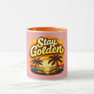 Mug Restez doré   Citation positive inspirante
