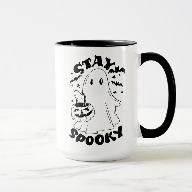 Mug Restez Éffrayant (Droite)