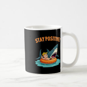 Mug Restez positif - Aime-requin Faune Océan Drôle T