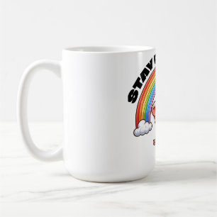 Mug Restez positif Rainbow Pig Sticker Design