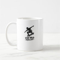 Restez Sauvage Skate Libre Design de Silhouette de