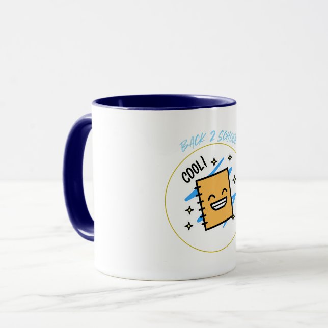 Mug Retour 2 École Cool début T-shirt (Devant gauche)