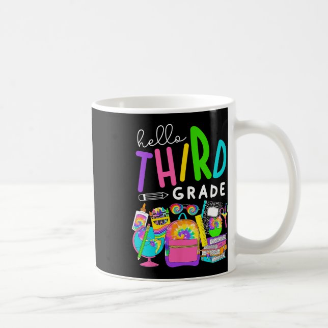 Mug Retour À L'École Bonjour Troisième 3e Année Pour E (Droite)