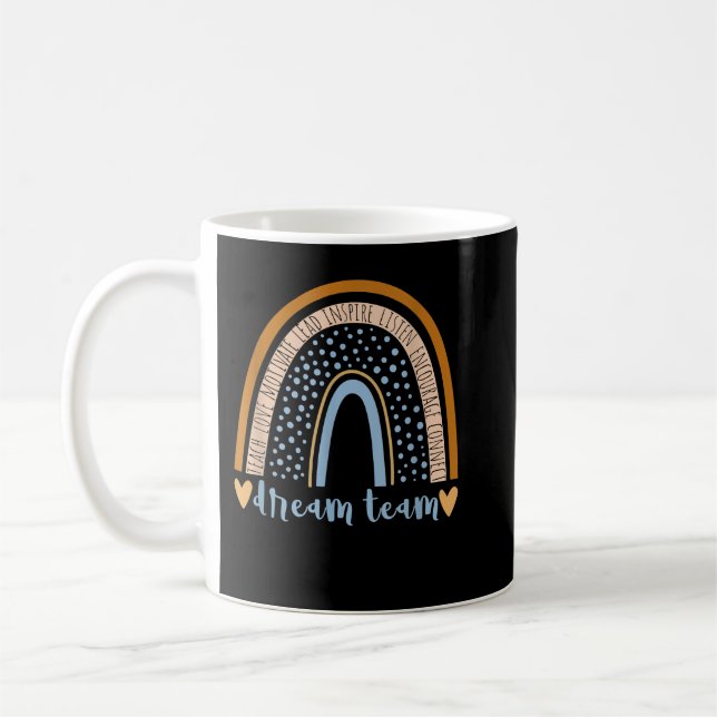 Mug Retour À L'École Dream Team Rainbow Teacher Studen (Gauche)