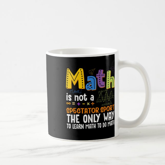 Mug Retour À L'École Math N'Est Pas Un Spectateur Spor (Droite)