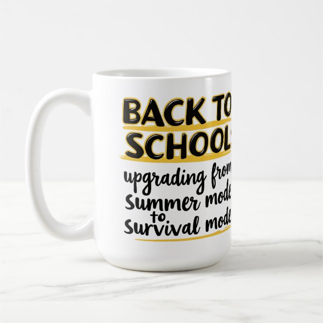 Mug Retour à l'école : mise à niveau (Gauche)