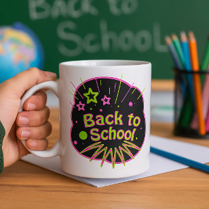 Mug Retour à l'école Neon Pop Art Bright Classroom