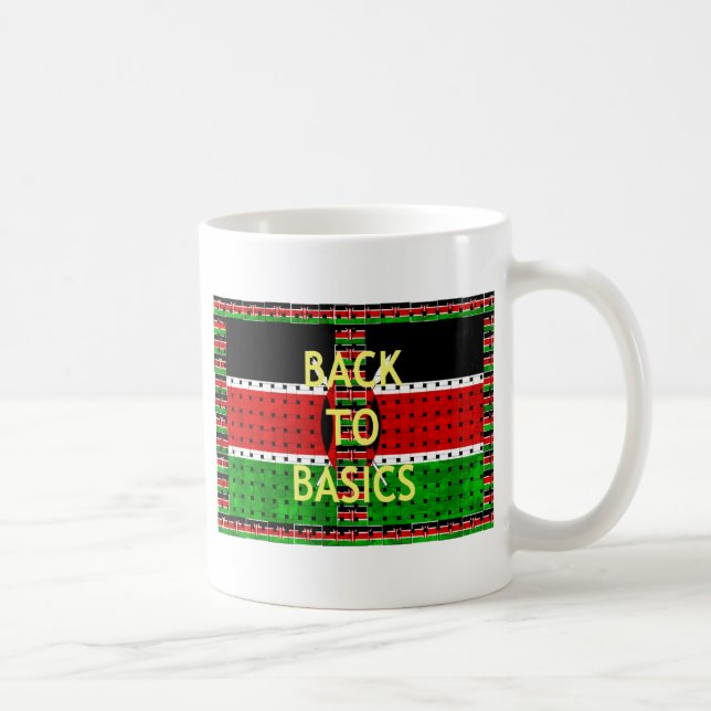 Mug Retour aux bases : Kenya Drapeau Thème de la cultu (Droite)