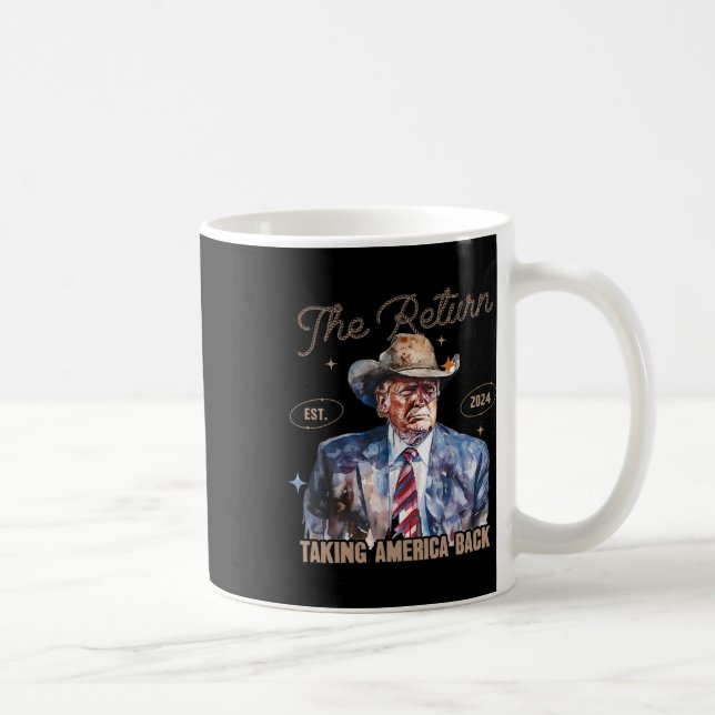 Mug Retour Western Cowboy Trump 2024 Prise de l'Amériq (Droite)