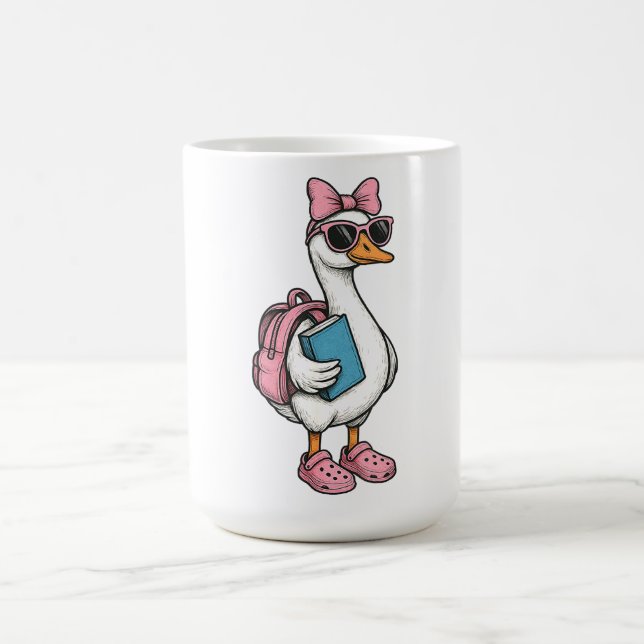 Mug Retourner À L'École Filles D'Oie Silly (Centre)