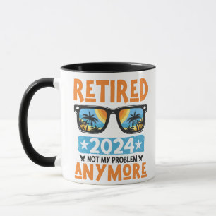 Mug Retraité 2024 Pas mon problème Plus Retraite