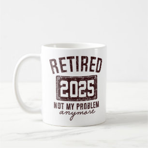 Mug Retraité 2025 Retraite Pour Hommes Femmes Humour