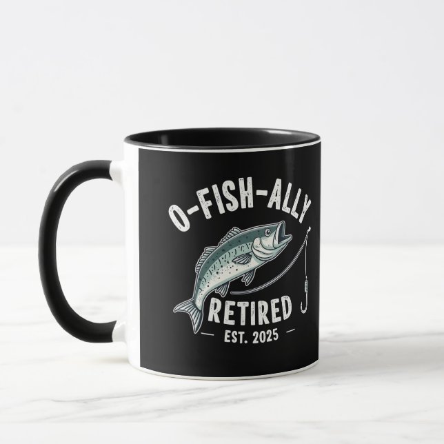 Mug Retraité à la retraite à l'est 2025 Fisher Papa Re (Gauche)