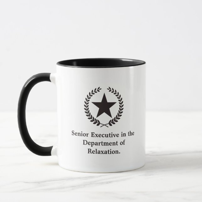 Mug Retraite : cadre supérieur Funny Retraité cadeau (Gauche)