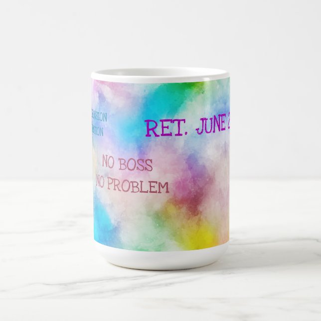 Mug Retraité Date Funny Hello Pension Peinture Artisti (Centre)