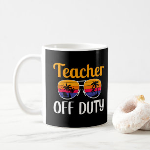 Mug Retraite d'enseignant, Lunettes de soleil, Hors se