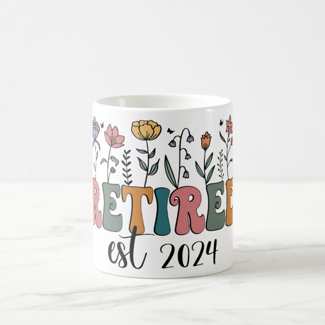 Mug Retraite Florale Est Retraité. 2024 Fleur sauvage (Centre)