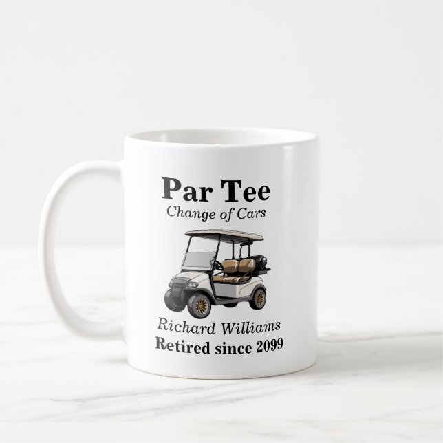 Mug Retraite Grey Golf Panier Par Tee Thème (Gauche)