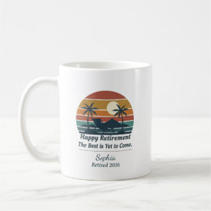 Mug Retraite Heureuse Nom Personnalisé & Année