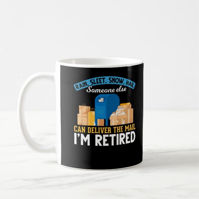 Mug Retraité Mailman Postal Worker Retraité (Gauche)