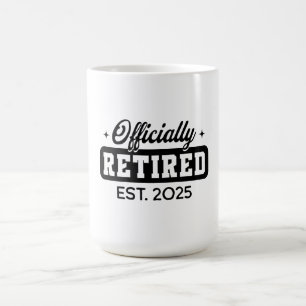 Mug Retraite officielle vintage 2025 Drôle retraite