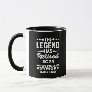 Mug Retraite personnalisée La légende a pris sa retrai